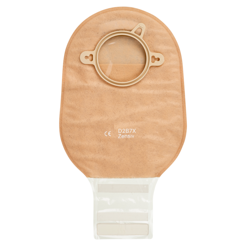 D2B7X Калоприймач Зенсів 2компонентний - мішок відкритий, непрозорий, з оглядовим вікном, з фільтром, закривається на липучку, фланець 70 mm